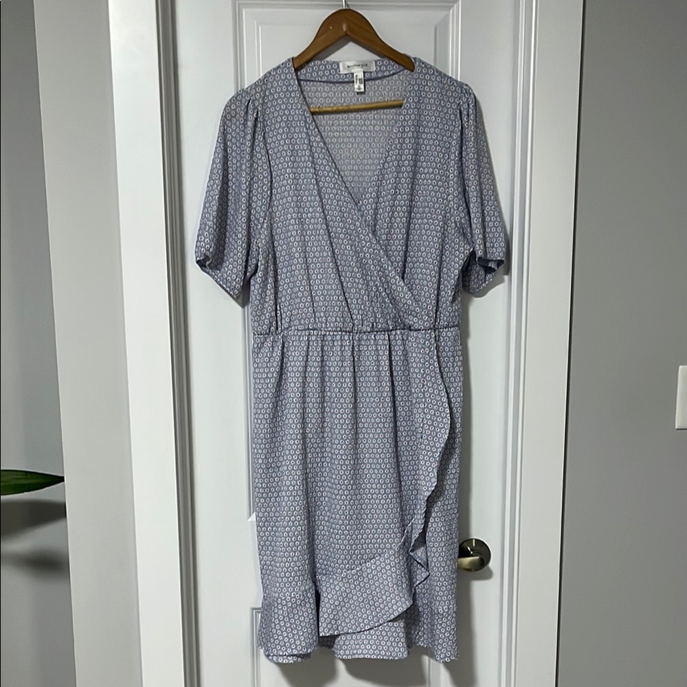 1X Faux Wrap Dress
